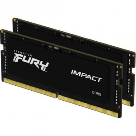 Kingston KF548S38IBK2-32 | FURY Impact 32GB Kit (2x16GB) DDR5-4800Mhz PC5-38400 Non-ECC Unbuffered CL38 SO-DIMM 1.1V Memory Module