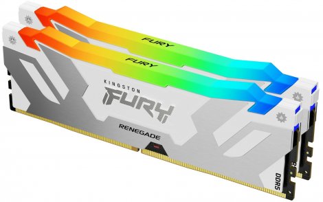 Kingston KF580C38RWAK2-32 | FURY Renegade RGB 32GB (2x16GB) DDR5-8000Mhz PC5-64000 Non-ECC Unbuffered CL38 288-pin DIMM 1.45V 1RX8 Memory Module Kit