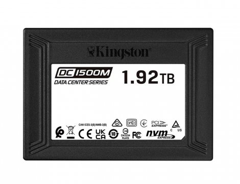 Kingston SEDC1500M/1920GBK | DC1500M 1.92TB TLC PCI Express 3.0 x4 NVMe Mixed Use U.2 2.5-inch Solid State Drive (SSD)