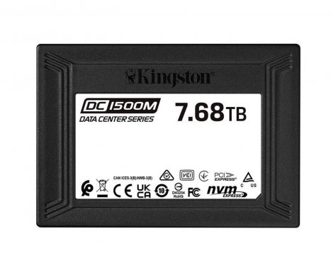 Kingston SEDC1500M/7680GBK | DC1500M 7.68TB TLC PCI Express 3.0 x4 NVMe Mixed Use U.2 2.5-inch Solid State Drive (SSD)