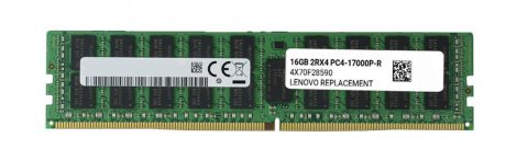 Lenovo 4X70F28590-12 | 16GB PC4-17000 DDR4-2133MHz Registered ECC CL15 288-Pin DIMM 1.2V Dual Rank Memory Module