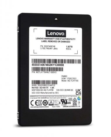 Lenovo 4XB7A64266 | 1.92TB TLC SATA 6Gb/s 2.5-Inch Solid State Drive (SSD) for ThinkServer System
