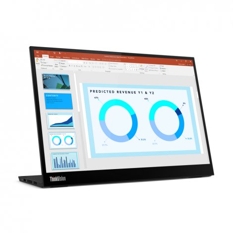 Lenovo 63AAUAR6US | ThinkVision M14d 14-inch Class LCD Monitor 16:10 Raven Black