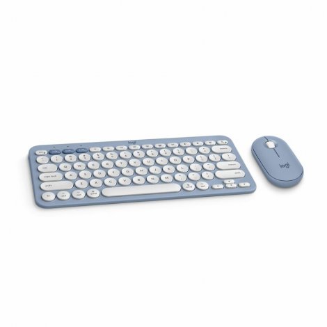 Logitech 920-012202 | Pebble 2 Combo Wireless Keyboard and Mouse Slim Quiet and Portable Bluetooth Tonal Blue