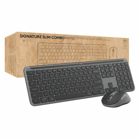 Logitech 920-012427 | Signature Slim MK955 Wireless Keyboard and Mouse Combo Graphite