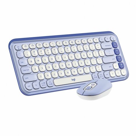 Logitech 920-013043 | POP ICON COMBO Bluetooth Keyboard and Mouse Combo Lilac & Off-white