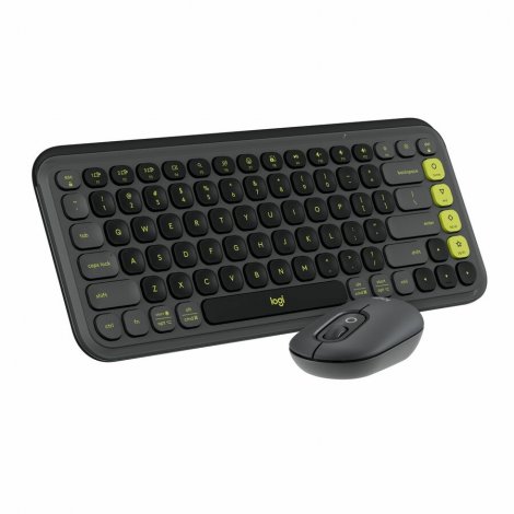 Logitech 920-013103 | POP ICON COMBO Bluetooth Keyboard and Mouse Combo Graphite & Green
