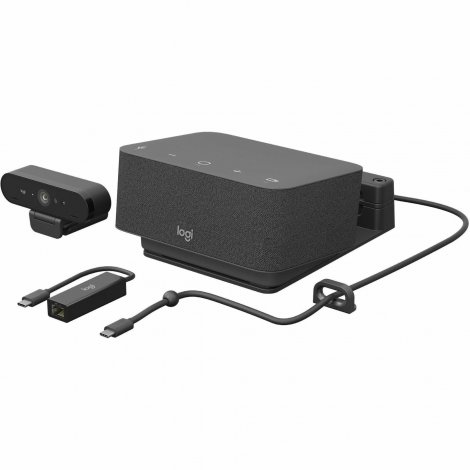 Logitech 991-000451 | Dock Focus Room Conferencing Equipment Kit with Brio 4K HDR Webcam