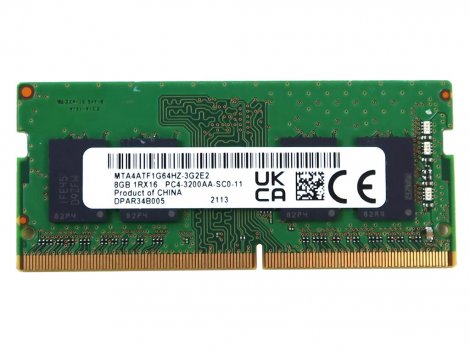 Micron MTA4ATF1G64HZ-3G2B2 | 8GB PC4-25600 DDR4-3200MHz Non-ECC Unbuffered CL22 260-Pin SoDIMM 1.2V Single Rank Memory Module