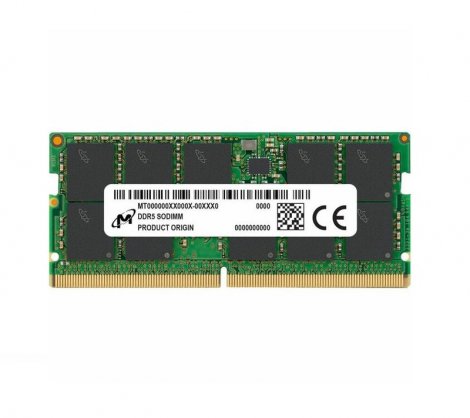 Micron MTC20C2085S1TC48BR | 32GB DDR5-4800MHz PC5-38400 ECC Unbuffered CL40 262-Pin SoDIMM 1.1V Dual Rank x8 Memory Module