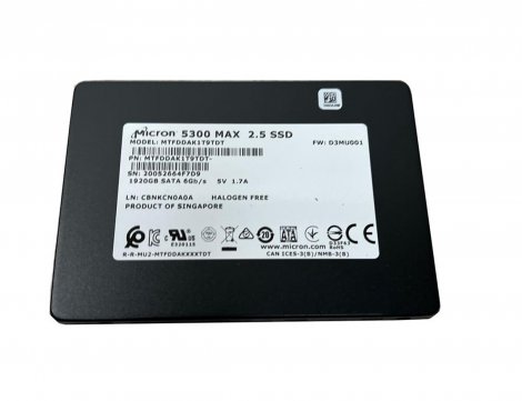 Micron MTFDDAK1T9TDT-1AW15TAYY | 5300 Max Series 1.92TB TLC SATA 6Gbps (SED) 2.5-inch Solid State Drive (SSD)
