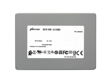 Micron MTFDDAK3T8QDE-2AV16AB | 5210 ION Series 3.84TB QLC SATA 6Gbps (SED) 2.5-inch Solid State Drive (SSD)