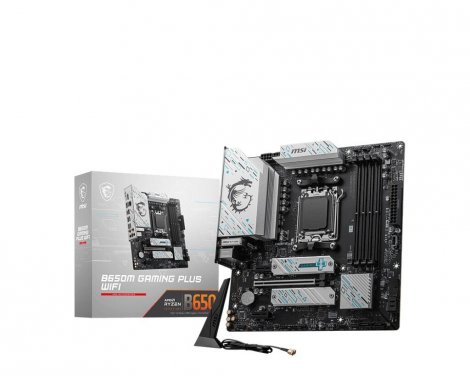 MSI B650M GAMING PLUS WIFI | Socket AM5 AMD B650 DDR5 PCIe 4.0 Micro ATX System Board (Motherboard)
