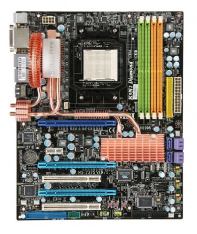 MSI K9N2 Diamond | Socket AM2+ nVidia nForce 780a SLI Chipset ATX 8GB DDR2 SDRAM System Board (Motherboard)