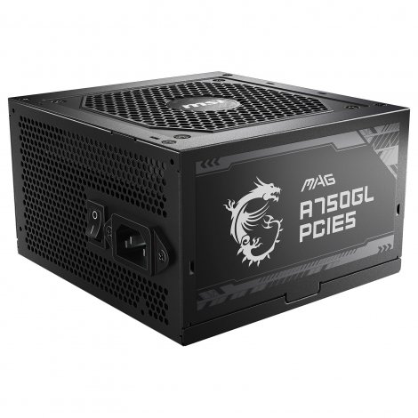 MSI MAGA750GLPCIE5II | 750W 100-240V 80 Plus Gold Modular Power Supply
