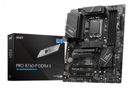 MSI PRO B760-P DDR4 II | ProSeries Socket LGA-1700 Intel B760 DDR4 PCIe 4.0 ATX System Board (Motherboard)