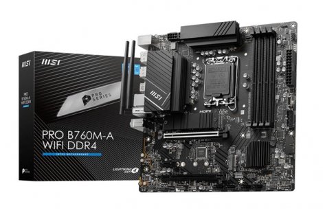 MSI PRO B760M-A WIFI DDR4 | Socket LGA-1700 Intel B760 Micro ATX System Board (Motherboard)