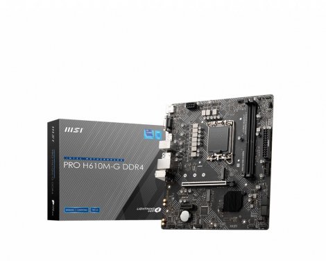 MSI PRO H610M-G DDR4 | Socket LGA-1700 Intel H610 DDR4 Micro ATX System Board (Motherboard)