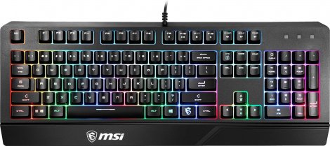 MSI VIGORGK20 | Vigor GK20 Gaming Backlit RGB Dedicated Hotkeys Anti-Ghosting Water Resistant Gaming Keyboard