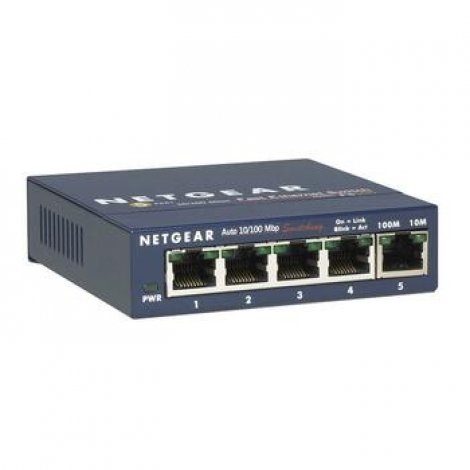 Netgear FS105NA-C3 | Fast Ethernet Switch 5x10/100 Ports W/autosensing/slimli