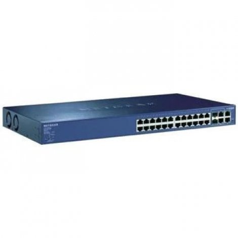 Netgear FS728TP100NASN | ProSafe 24-Ports 10/100Mbps Smart Switch with 4 Gigabit Ports and 24 PoE Ports