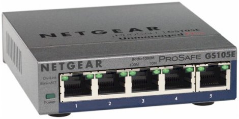 Netgear GS105EP-100NAS | 5 x Ports 1000Base-T Gigabit Ethernet Easy Smart PoE+ Switch