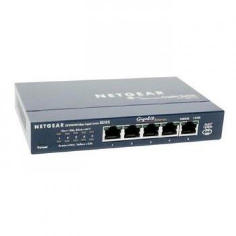Netgear GS105NA-B2 | ProSafe 5-Port 10/100/1000 RJ45 Gigabit Ethernet Desktop Switch
