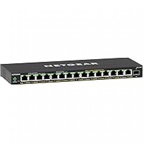 Netgear GS316EPP-100PES | 300 Series 15 x Ports RJ-45 PoE+ 1000Base-T + 1 x SFP Port L3 Managed GE Plus Network Switch