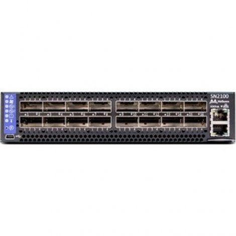 Nvidia MSN2100-BB2RO | Spectrum SN2100B Series SN2100 16-Ports 40GBase-X QSFP28 L3 Managed 1U R-M Open Ethernet Switch