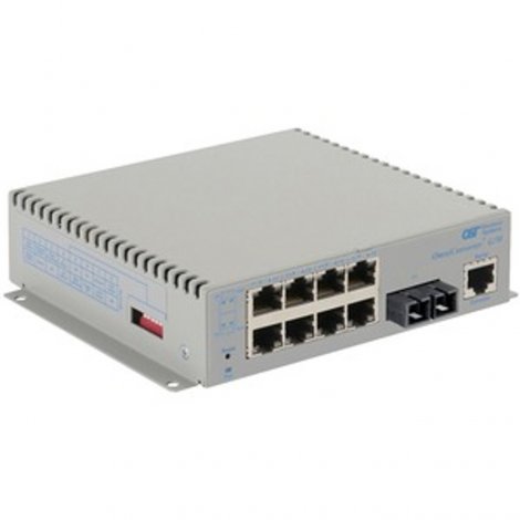 Omnitron 2822-0-18-1 | Omni Converter 8-Ports 1000Base-T + 1-Ports 1000Base-LX L2 Managed DIN Rail-mountable Gigabit Ethernet Fiber Switch