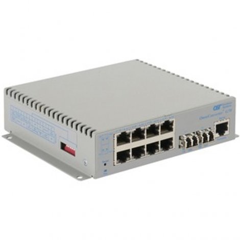 Omnitron 2827-1-28-1Z | Omni Converter 8-Ports 1000Base-T + 2-Ports 1000Base-X L2 Managed DIN Rail-mountable Gigabit Ethernet Fiber Switch