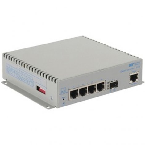 Omnitron 2839-0-14-1 | Omni Converter 4-Ports 1000Base-T + 1-Ports 1000Base-LX L2 Managed Gigabit Ethernet Fiber Switch