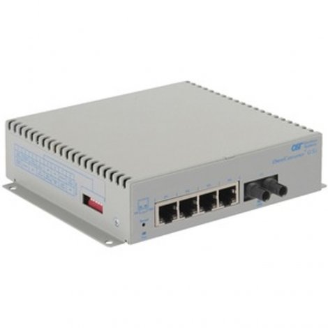 Omnitron 2861-1-14-1 | Omni Converter 4-Ports 1000Base-T + 1-Ports 1000Base-X L2 Managed Wall-Mountable Gigabit Ethernet Fiber Switch