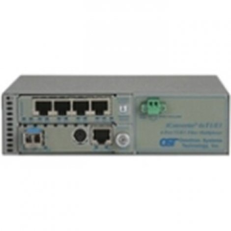 Omnitron 8823N-2-BW | Systems iConverter 8823N-2 T1/E1 Multiplexer 4 x T1/E1 Network 1 x 10/100/1000Base-T Network 1 x 1000Base-X Network 1.54Mbps T1