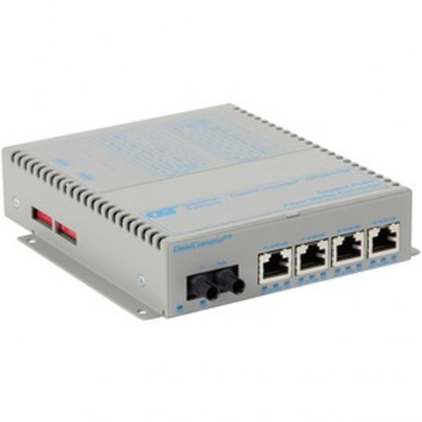 Omnitron 9440-0-14-9Z | Omni Converter 8-Ports PoE+ 1000Base-T 1-Port 1000Base-X L2 Unmanaged Gigabit Ethernet Fiber Switch