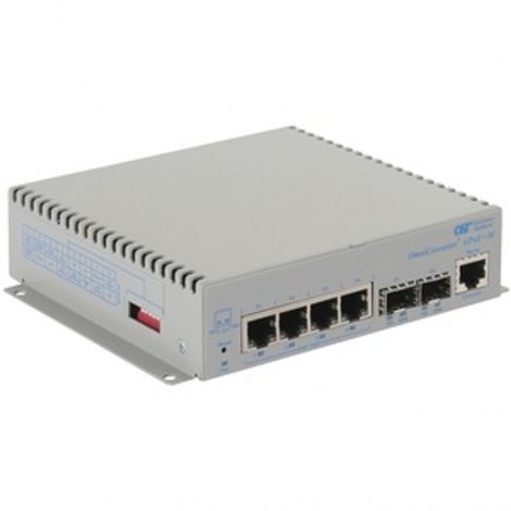 Omnitron 9539-0-24-9 | Omni Converter 4-Ports PoE+ 1000Base-T 2-Port 1000Base-X L2 Managed Gigabit Ethernet Fiber Switch