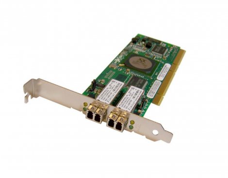 Qlogic FC5010409-35H | 2 x Ports LC 2Gbps Fiber Channel PCI-X Host Bus Network Adapter