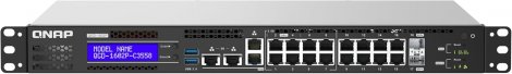 QNAP QGD-1602-C3558-8G | 8 x Ports 1GbE PoE+ 8 x Ports 2.5GbE PoE+ 2 x Ports SFP+ 10GbE Layer 2 Managed Smart Edge Network Switch