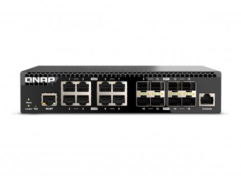 QNAP QSW-M3216R-8S8T | 8 x Ports 10GbE RJ45 8 x Ports 10GbE SFP+ Managed Layer 2 1U Rack-mountable Network Switch