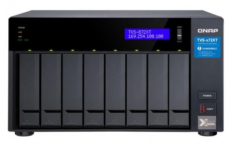 QNAP TVS-872XT-I5-16G/48TB-EXOS | TVS-872XT 48TB 8-Bays SATA 6Gb/s HDD 6TB x 8 1 x Intel Core i5 8400T RAID NAS