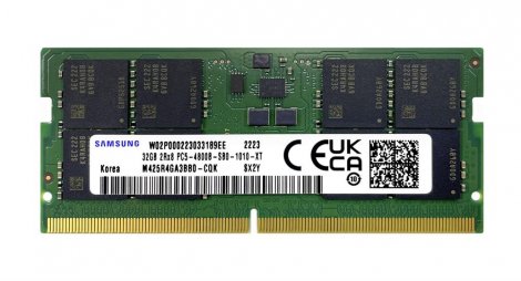Samsung M425R4GA3BB0-CQK0D | 32GB PC5-38400 DDR5-4800MHz Non-ECC Unbuffered CL40 262-Pin SODIMM 1.1V Dual Rank Memory Module