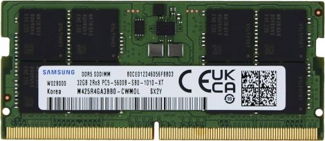 Samsung M425R4GA3BB0-CWM | 32GB PC5-44800 DDR5-5600MHz Non-ECC Unbuffered CL46 262-Pin SoDIMM 1.1V Dual Rank Memory Module