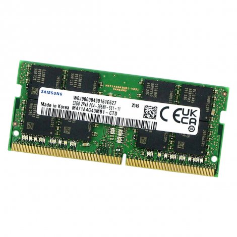 Samsung M471A4G43MB1 | 32GB PC4-21300 DDR4-2666MHz non-ECC Unbuffered CL19 260-Pin SoDimm 1.2V Dual Rank Memory Module