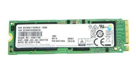 Samsung MZVKW1T0HMLH-0000 | Ssd 1TB M.2 Sm961 Pcie nvme