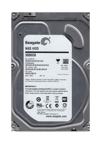 Seagate SGT-ST3000VN000 | NAS HDD 3TB 7200RPM SATA 6Gbps 64MB Cache 3.5-inch Hard Drive