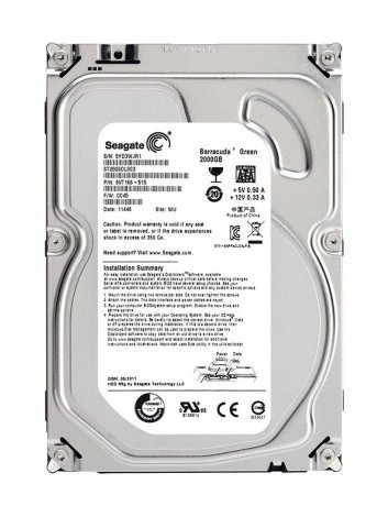 Seagate ST2000DL003-NDW-R | Barracuda Green 2TB 5900RPM SATA 6Gbps 64MB Cache 3.5-inch Hard Drive