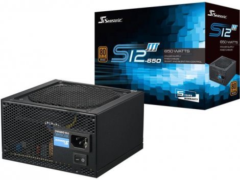 Seasonic S12III-650GB | S12III Bronze Series 650W 80 Plus Bronze ATX12V & EPS12V Power Supply