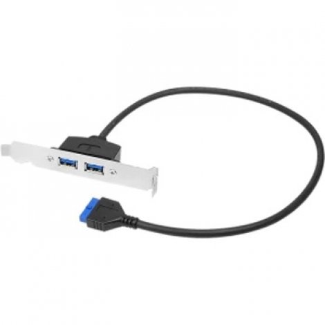 Siig AC-US0111-S1 | USB 3.0 2-Port Pass-Thru Adapter USB Type A Female USB 20.5 Black