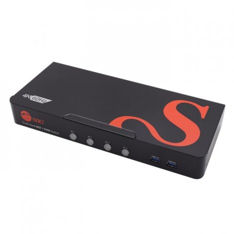 Siig CE-KV0H11-S1 | 4 x Ports DisplayPort 1.4 8K MST Dual Head KVM Console Switch