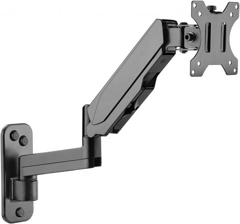 Siig CE-MT2L12-S1 | Aluminum Single Arm Gas Spring Monitor Wall Mount